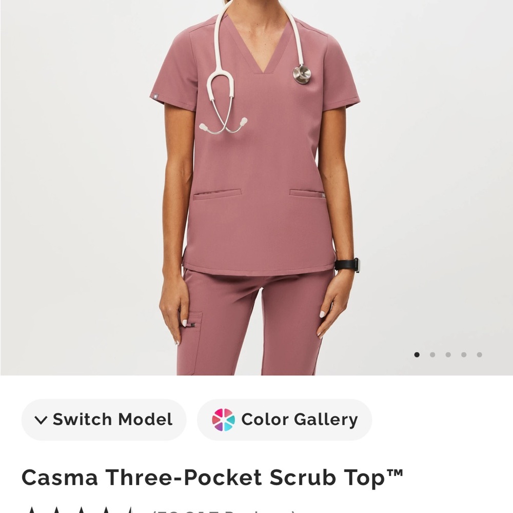 Figs mauve scrub set